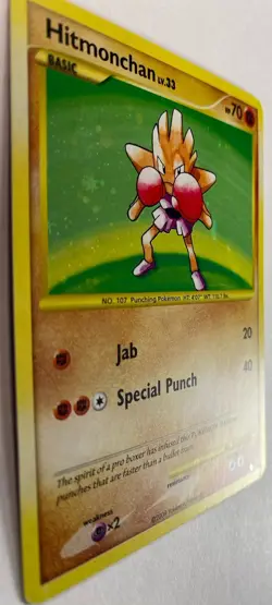 Hitmonchan 129/127 Holo SECRET RARE 2009 Platinum set LP Base Set art Pokemon - Image 4