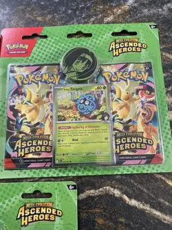 POKEMON MEGA EVOLUTION ASCENDED HEROES COLLECTION ERIKA 2-PACK BLISTER X3 SEALED - Image 2