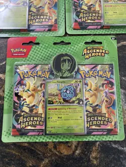 POKEMON MEGA EVOLUTION ASCENDED HEROES COLLECTION ERIKA 2-PACK BLISTER X3 SEALED - Image 3