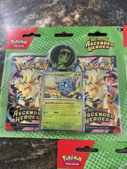 POKEMON MEGA EVOLUTION ASCENDED HEROES COLLECTION ERIKA 2-PACK BLISTER X3 SEALED - Image 4