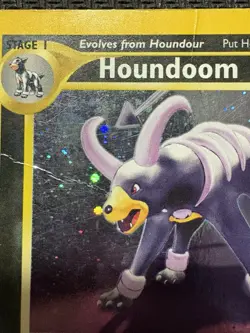 Pokemon TCG Neo Discovery Houndoom 4/75 Holo Rare Vintage WOTC 2001 Damaged HP - Image 2