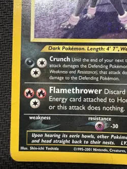 Pokemon TCG Neo Discovery Houndoom 4/75 Holo Rare Vintage WOTC 2001 Damaged HP - Image 5