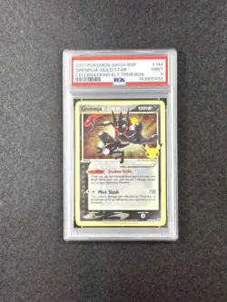 2021 POKEMON SWSH PROMO CELEBRATIONS ETB #144 GRENINJA-GOLD STAR PSA 9 - Image 1