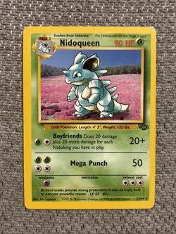 Pokemon TCG Nidoqueen Jungle Non-Holo Card 23/64 Unlimited Rare, LP Condition - Image 1