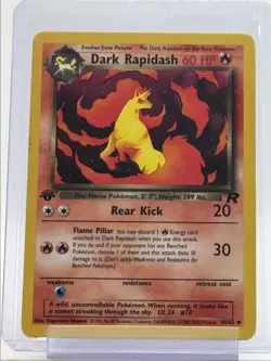 DARK RAPIDASH 2000 POKEMON TEAM ROCKET 1ST EDITION UNCOMMON 44/82 Q4561 - Image 1