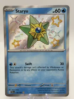 Pokemon TCG Staryu 118/91 SV Paldean Fates Shiny Rare Near Mint Near Mint - Image 1