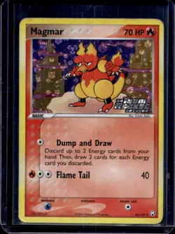 2004 Pokemon EX Team Rocket Returns Magmar Reverse Holo #44/109 - Image 1