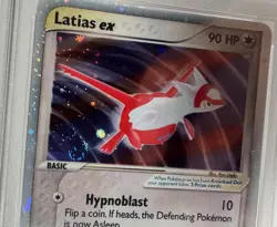 2003 POKEMON EX DRAGON #93 LATIAS EX HOLO (PSA 9 MINT) SWIRL - Image 3