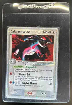 2005 Pokemon EX Deoxys Salamence Holo #103/107 DAMAGED - Image 1