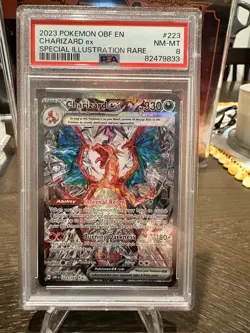Pokemon Charizard ex 223/197 Obsidian Flames Special Illustration Holo PSA 8 20… - Image 1