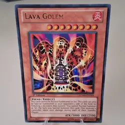 Yu-Gi-Oh! Lava Golem SDMA-EN014 Marik 1st Edition ATK/3000 DEF/2500 - Image 1