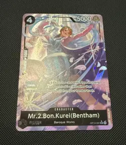 Mr.2.Bon.Kurei(Bentham) OP14-091 One Piece CCG Character Card 5000 Power Holo - Image 1