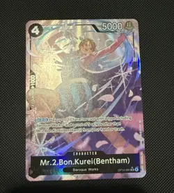 Mr.2.Bon.Kurei(Bentham) OP14-091 One Piece CCG Character Card 5000 Power Holo - Image 2