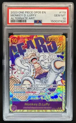 2023 One Piece New Era Monkey.D.Luffy Secret Rare Alt Art #OP05-119 PSA 10 - Image 1