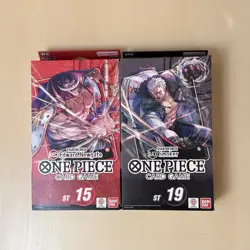 ONE PIECE TCG Edward Newgate RED 15 & Smoker BLACK 19 - No PRB packs Decks Only - Image 1