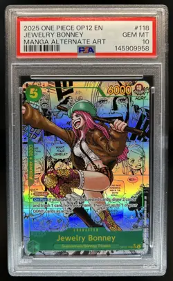 2025 One Piece Legacy of the Master Jewelry Bonney Manga Art SSP OP12-118 PSA 10 - Image 1