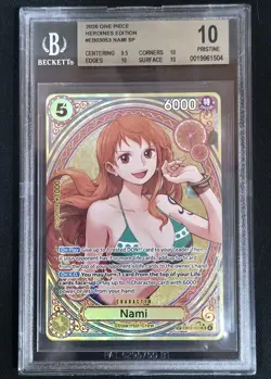Nami SP One Piece English EB03-053 Extra Booster Heroines 053 BGS Pristine 10 - Image 1