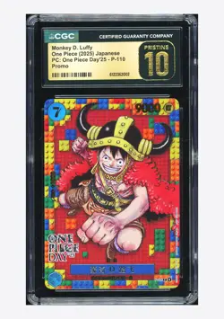 One Piece CGC 10 PRISTINE Monkey D Luffy Promo 2025 P-110 OP Day'25 Chinese - Image 1