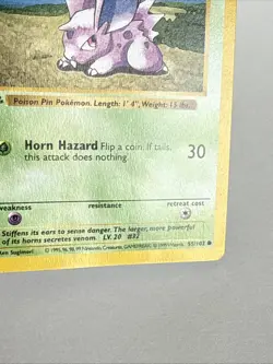 Pokemon Card - Nidoran M Base Set (Shadowless) 55/102 Common 1st Edition - Image 3