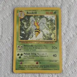Wizards of the Coast Beedrill Base Set Rare Pokemon Card 17/102 1999 Regular - Image 1