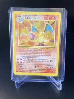 Pokemon TCG Charizard Base Set Holo Unlimited Rare Card 4/102 MP - Image 1