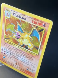 Pokemon TCG Charizard Base Set Holo Unlimited Rare Card 4/102 MP - Image 5