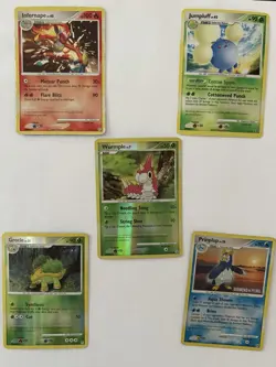 Pokemon 5 Card Lot of 2007 Diamond & Pearl (4) Reverse Holos and (1) Holo - (HP) - Image 1