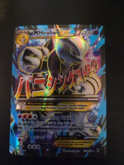 Pokemon M Mega Mewtwo Holo Card PSA 9 XY EX Full Art 160/162 Breakthrough - Image 1