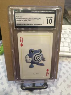 1998 Pokemon Stadium Yellow Version Playing Cards Poliwhirl, CGC 10 - Image 1