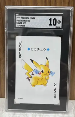 SGC 10 1999 Pikachu Silver Poker Set Japanese Playing Card Pokemon #25A - Image 1