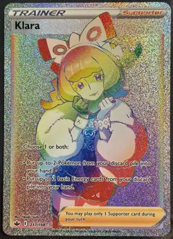 Klara 217/198 - Chilling Reign Secret Rare Pokemon TCG 2021 - NM Card - Image 1