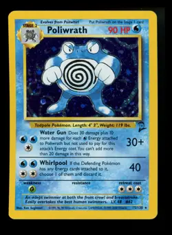 #2 Poliwrath 15/130 Base Set 2 2000 Holo Rare WOTC Pokemon Card TCG - Image 1