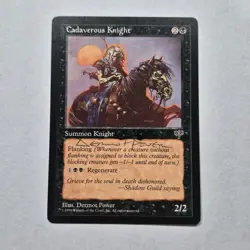 UNPLAYED SIGNED NM Cadaverous Knight Mirage MTG Magic DERMOT POWER JUDGE DREDD - Image 1