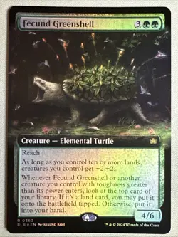 MTG / Fecund Greenshell / BLB / #362 / FOIL (Extended Art) / Rare / NM - Image 1