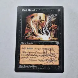 UNPLAYED SIGNED NM MTG Dark Ritual Mirage Vintage Magic JOHN COULTHART EDH VTG - Image 1