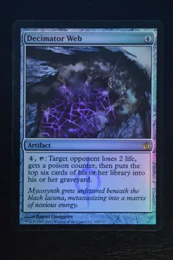 Magic The Gathering MTG DECIMATOR WEB FOIL Mirrodin Besieged LP Lightly Played - Image 1