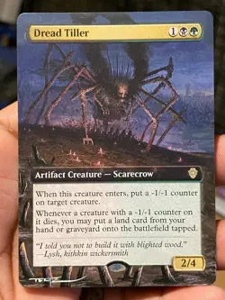 Dread Tiller Showcase 40 MTG Lorwyn Eclipsed Hand Painted Full Altered Art Tentz - Image 1