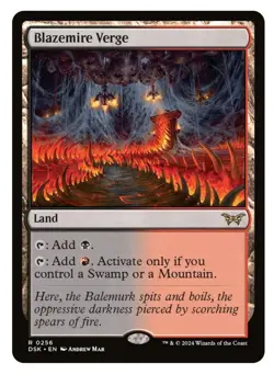 1x MTG Blazemire Verge - Duskmourn Rare land! NM Mint - Image 1