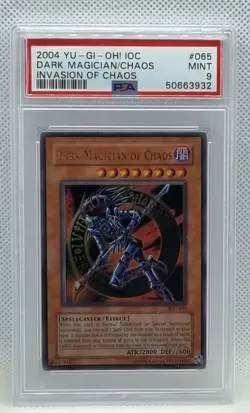 YU-GI-OH 2004 DARK MAGICIAN OF CHAOS IOC-065 UNLIMITED PSA-9 - Image 1