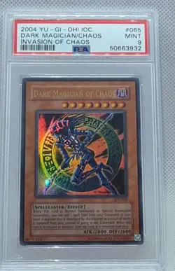 YU-GI-OH 2004 DARK MAGICIAN OF CHAOS IOC-065 UNLIMITED PSA-9 - Image 2