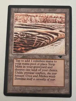 Magic the Gathering MTG Antiquities Strip Mine No Horizon NM Sample (Beta Bob) - Image 4