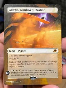 Adagia Windswept Bastion MTG Lorwyn Eclipsed Hand Painted Full Altered Art Tentz - Image 1