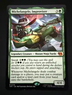 Michelangelo, Improviser #119 MTG Teenage Mutant Ninja Turtles NM - Image 1