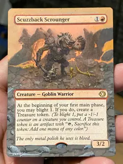 Scuzzback Scrounger MTG Lorwyn Eclipsed Hand Painted Extended Altered Art Tentz - Image 1