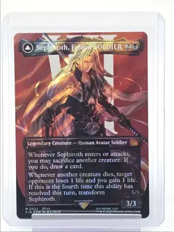 SEPHIROTH FABLED SOLDIER 2025 MTG FINAL FANTASY MYTHIC RARE FOIL A 3/3 Q1816 - Image 1