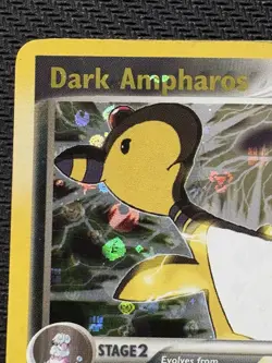 Pokemon Dark Ampharos Team Rocket Returns 2/109 Reverse Holo Stamped HP Damaged - Image 2