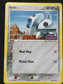 Pokemon TCG Aron EX Holon Phantoms Reverse Holo Stamped 58/110 LP+ NM Card - Image 1