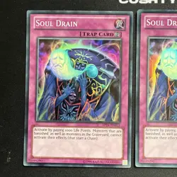 YUGIOH SOUL DRAIN SUPER RARE AP04-EN013 X2 - Image 2