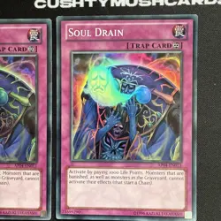 YUGIOH SOUL DRAIN SUPER RARE AP04-EN013 X2 - Image 3