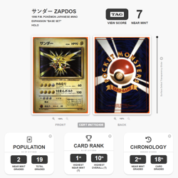 1996 POKEMON BASE SET JAPANESE #145 ZAPDOS-HOLO TAG 7 NM VINTAGE JP WOTC - Image 1